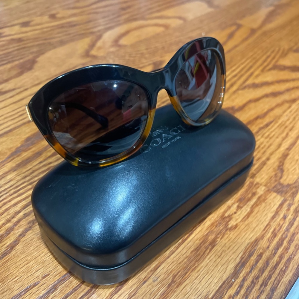Coach Sunglasses style 5404T3 Black Tortoise Gradient/Black, - Picture 2 of 8